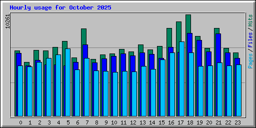 Hourly usage for October 2025